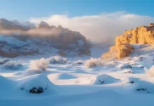 তুষারাবৃত নুরিস্তানের প্রাকৃতিক শোভায় মুগ্ধ পর্যটকরা