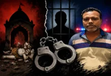 পিরোজপুরে মন্দিরে ভাঙচুরের ঘটনায় প্রদীপ কুমার আইচ নামে হিন্দু যুবক গ্রেফতার