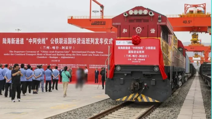 First Direct Transit Train from China Arrives in Herat 1 copy